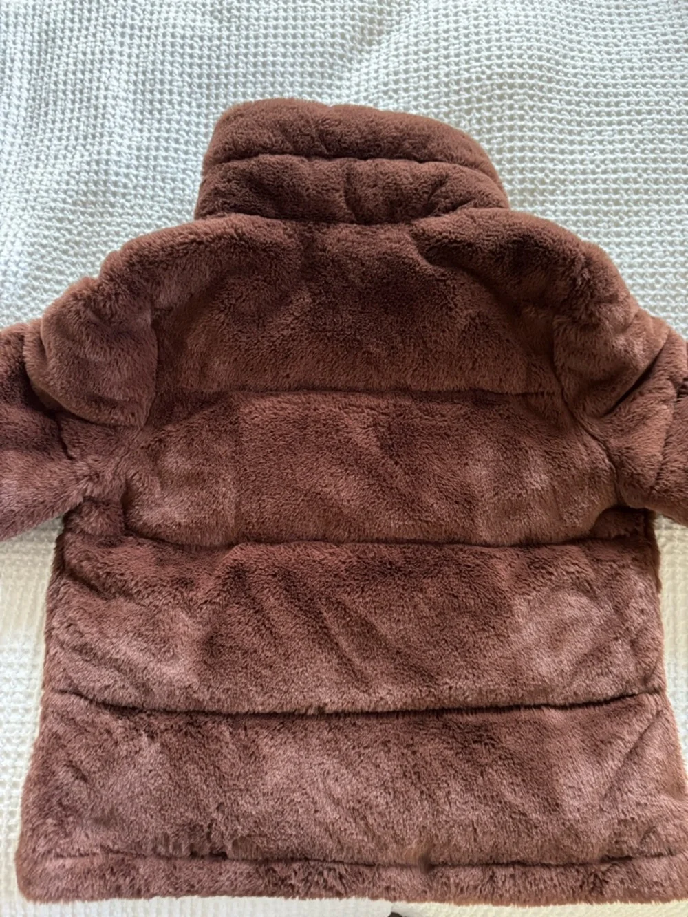 Abercrombie & Fitch Brown Fuzzy Puffer Jacket S - Picture 5 of 5